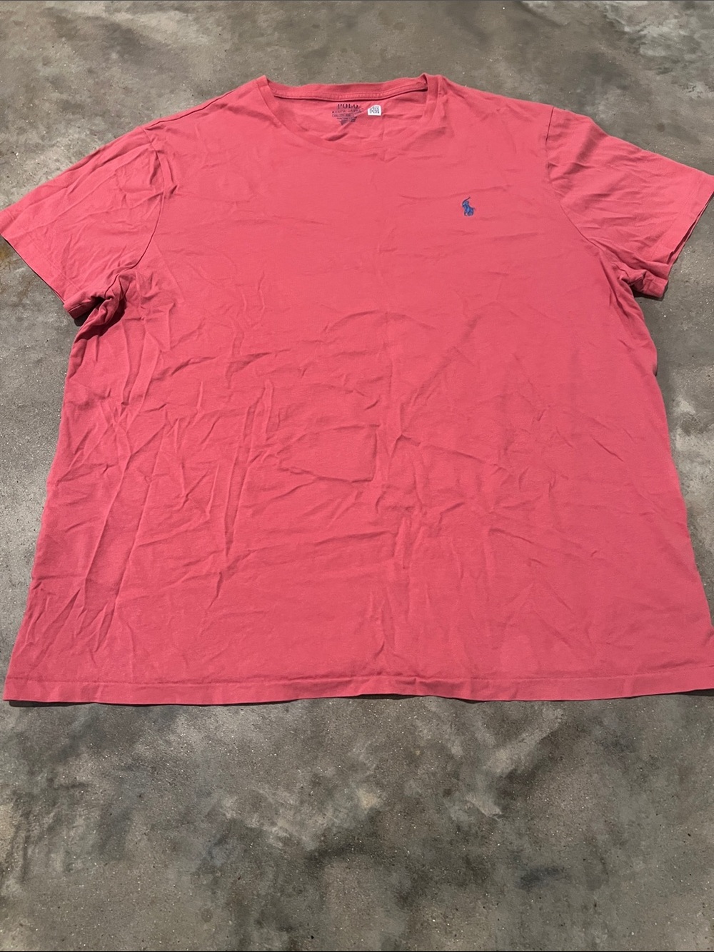 Polo by Ralph Lauren Coral Crewneck T-Shirt with Navy Pony